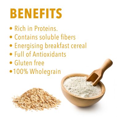 Nutriorg: Flour Oats - 500 gm ( Pack of 2)