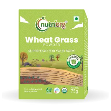 Nutriorg: Certified Organic Wheatgrass powder - 75 gm
