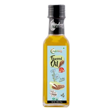 Nutriorg: Certified Organic Flaxseed Oil - 100 ml (Pack of 2 )
