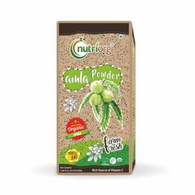 Nutriorg: Certified Organic Amla Powder - 100 gm ( Pack of 3)