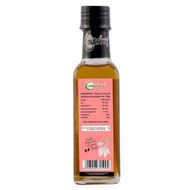 Nutriorg: Certified Organic Castor Oil - 100 ml (Pack of 2)