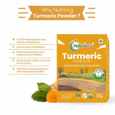Nutriorg: Certified Organic Turmeric Powder - 100 gm