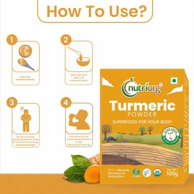Nutriorg: Certified Organic Turmeric Powder - 100 gm