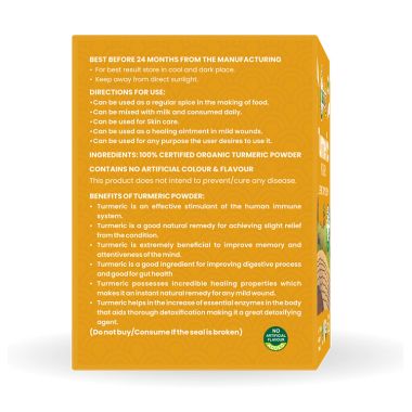 Nutriorg: Certified Organic Turmeric Powder - 100 gm