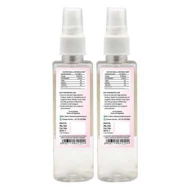 Nutriorg: Certified Organic Rose Water - 100 ml ( Pack of 2)