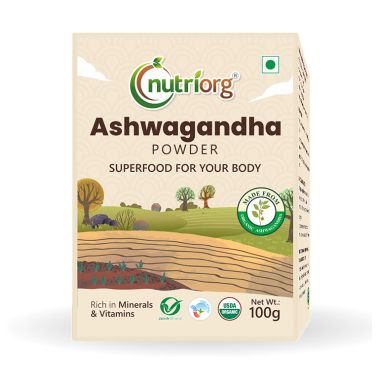 Nutriorg: Certified Organic Ashwagandha Powder - 100 gm