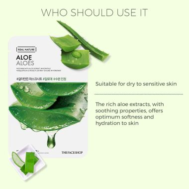 The Face Shop: Real Nature Aloe Face Mask - 20 gm