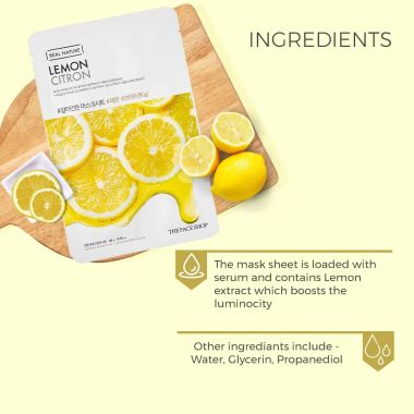 The Face Shop: Real Nature Lemon Face Mask - 20 gm