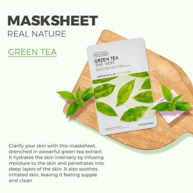 The Face Shop: Real Nature Green Tea Face Mask - 20 gm