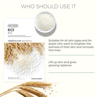 The Face Shop: Real Nature Rice Face Mask  20gm