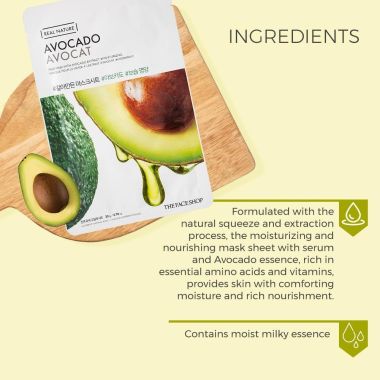 The Face Shop: Real Nature Avocado Face Mask - 20 gm