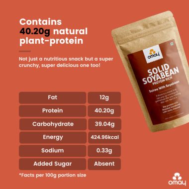 Omay Foods: Solid Soybean - Pack of 2 (400gm each)