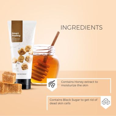 The Face Shop: Smart Peeling Honey Black Sugar Scrub - 120 ml
