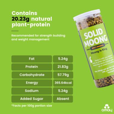 Omay Foods: Spicy Masala Solid Moong - Pack of 4 (150gm each)