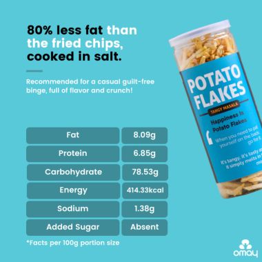 Omay Foods: Roasted Potato Flakes - Pack of 2 (200gm each)