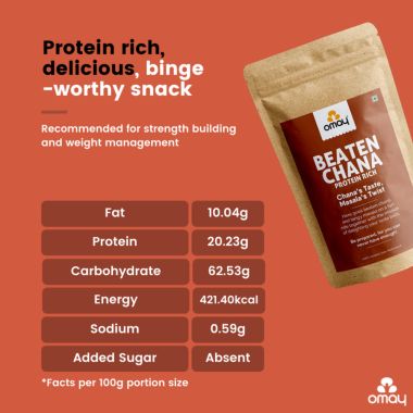 Omay Foods: Beaten Chana - Pack of 2 (400gm each)