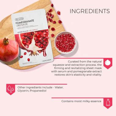 The Face Shop: Real Nature Pomegranate Face Mask - 20 gm