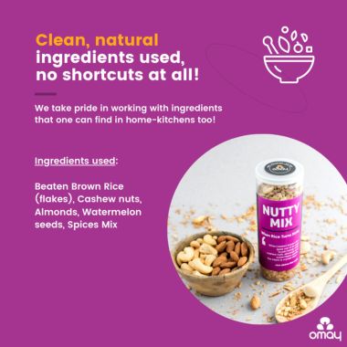 Omay Foods: Nutty Mix With Dry Fruits - Pack of 2 (120gm each)