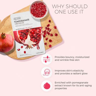 The Face Shop: Real Nature Pomegranate Face Mask - 20 gm