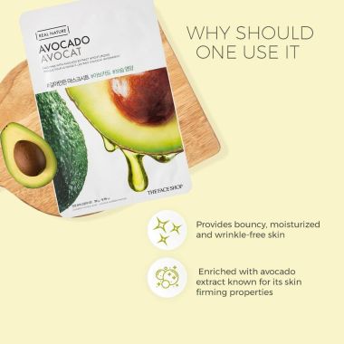 The Face Shop: Real Nature Avocado Face Mask - 20 gm