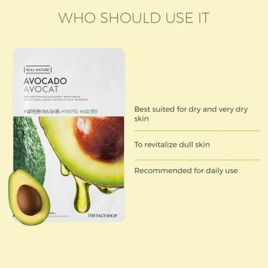 The Face Shop: Real Nature Avocado Face Mask - 20 gm