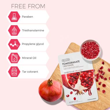 The Face Shop: Real Nature Pomegranate Face Mask - 20 gm