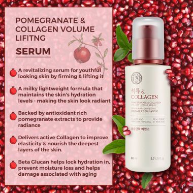 The Face Shop: Pomegranate and Collagen Volume Lifting Serum - 80 ml