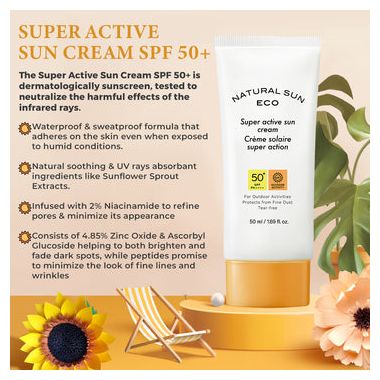 The Face Shop: Natural Eco Super Active Sun Cream - 50 ml