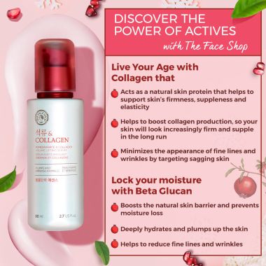 The Face Shop: Pomegranate and Collagen Volume Lifting Serum - 80 ml