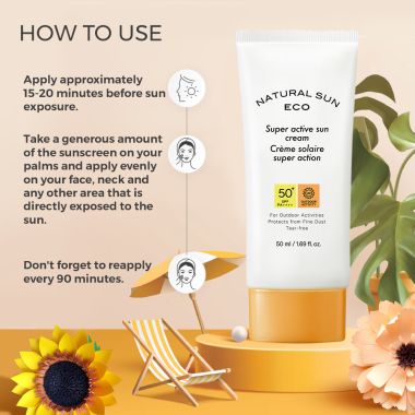 The Face Shop: Natural Eco Super Active Sun Cream - 50 ml