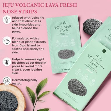 The Face Shop: Jeju Volcanic Lava Fresh Nose Strips - 7 Strips