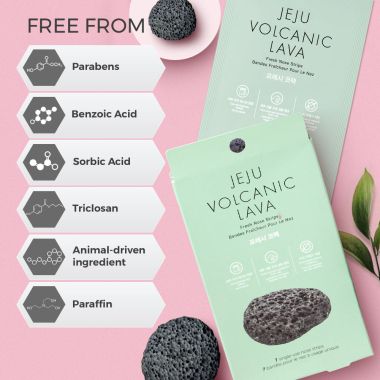 The Face Shop: Jeju Volcanic Lava Fresh Nose Strips - 7 Strips
