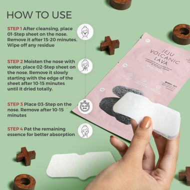 The Face Shop: Jeju Volcanic Lava 3 Step Impurity Removing Nose Strip Kit - 3 Strips