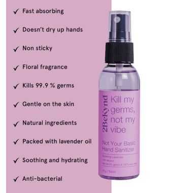 2BeKynd: Gentle hand sanitizer mist - Soothing Lavender (Pack of 1)