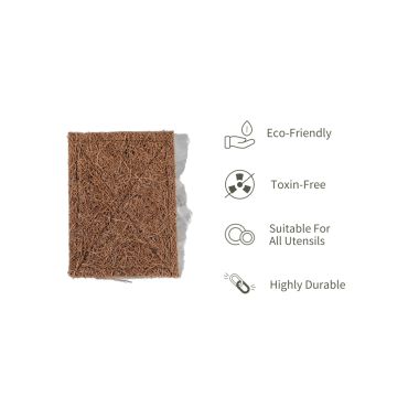 Ecotyl: Coconut Scrub Pad | Dishwashing Pad | Natural Long-Lasting Stitched Coir Scrubber - Set of 5