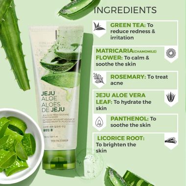 The Face Shop: Jeju Aloe Fresh Soothing Foam Cleanser - 150 ml