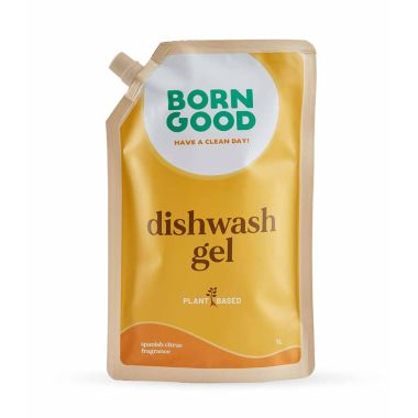 Born Good: Natural Low Foaming Dishwash Liquid Refill  - 1 Ltr