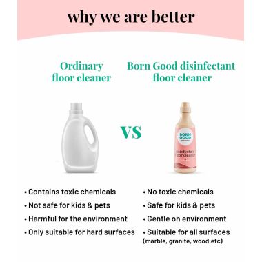 Born Good: Plant Based Disinfecting Liquid Floor/Surface Cleaner  - 1 Ltr