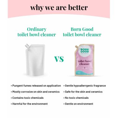 Born Good: Plant Based Liquid Toilet Bowl Cleaner  Refill - 1 Ltr
