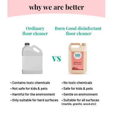 Born Good: Plant Based Disinfecting Liquid Floor/Surface Cleaner  - 5 Ltr