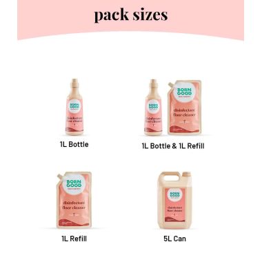 Born Good: Plant Based Disinfecting Liquid Floor/Surface Cleaner  - 5 Ltr