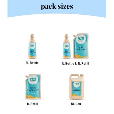 Born Good: Plant Based Fabric Conditioner (Softener)  Refill - 1 Ltr