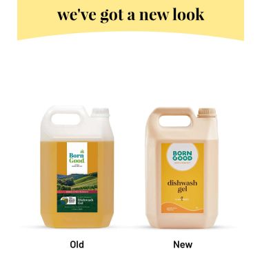 Born Good: Natural Low Foaming Dishwash Liquid  - 5 Ltr