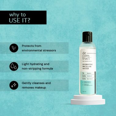 Deconstruct Skincare: Hydrating Micellar water - 1% Allantoin, 0.5% Panthenol, & 0.5% Beta glucan - 120ml