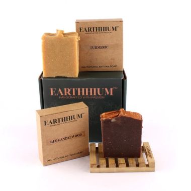 Earthhium: Turmeric & Red Sandalwood with Bamboo Soap Dish