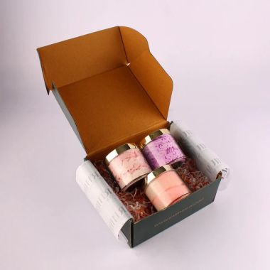 Earthhium: Japanese Cherry Blossom Whipped Cream Soap, Lavender Vanilla Whipped Cream Soap & Rose Body Scrub