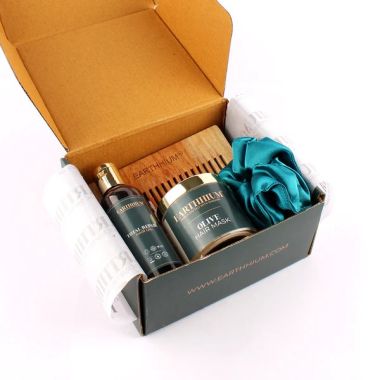 Earthhium: Total Repair Hair Oil, Olive Hair Mask, Detangling Comb & Scrunchie