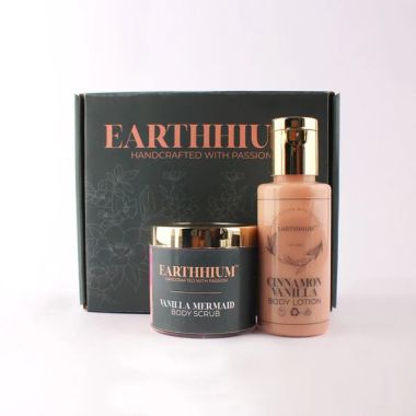 Earthhium: Vanilla Mermaid Body Scrub & Cinnamon Vanilla Body Lotion