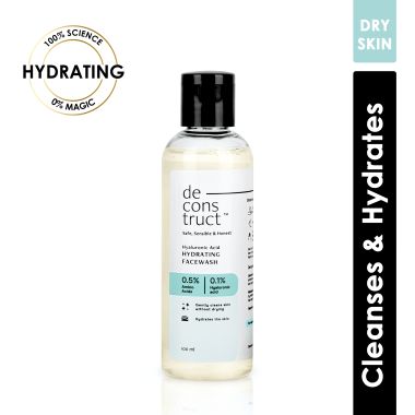 Deconstruct Skincare: Hyaluronic Acid Hydrating Facewash- 0.5% Amino Acids + 0.1% Hyaluronic Acid - 100ml