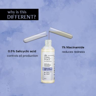 Deconstruct Skincare: Salicylic Acid Oil Control Facewash- 0.5% Salicylic Acid + 1% Niacinamide - 100ml